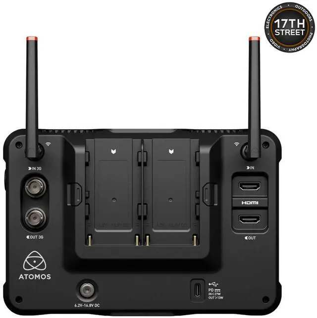Alt view image 6 of 6 - Atomos Shinobi 7 RX Camera Monitor with Battery Charger Monitor, Shoe Mount Kit