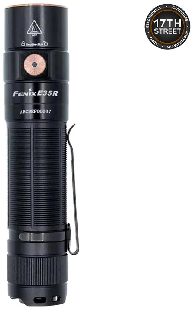 Alt view image 7 of 7 - Fenix E35R Magnetic Tail Flashlight Dual USB 2.4A Wall Plug, Cleaning Cloth Kit