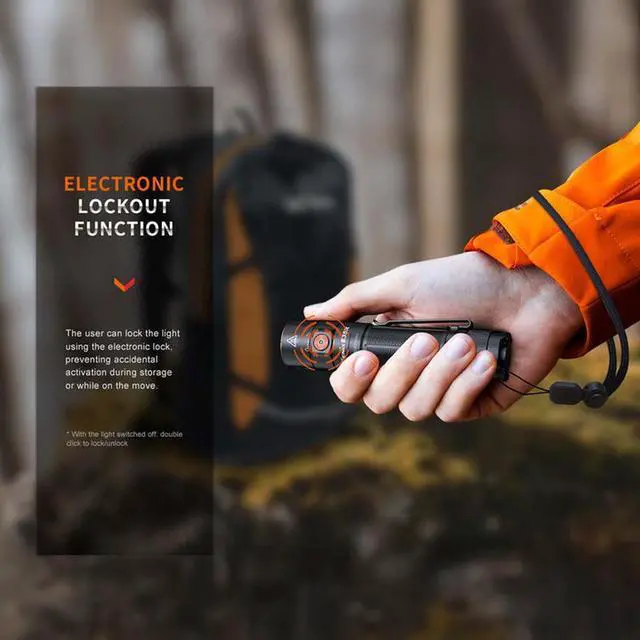 Alt view image 5 of 6 - Fenix Flashlight FX-E35R Rechargeable EDC Flashlight, Max Lumens 3100, Black