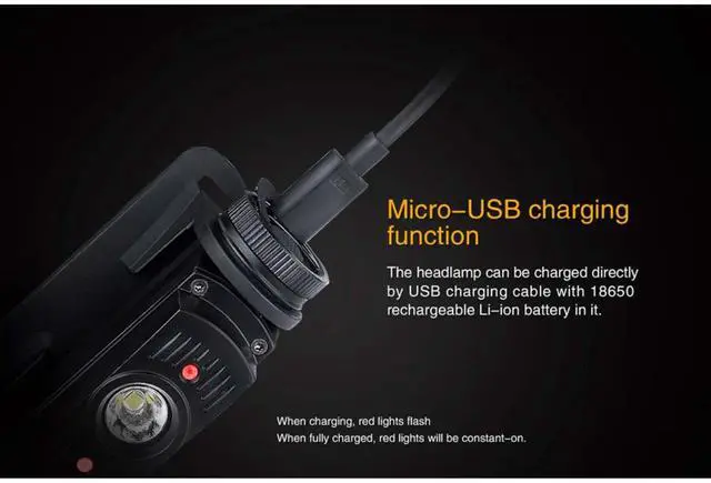 Alt view image 2 of 5 - Fenix FX-HL60RU2B USB Durable Rechargeable Headlamp, Maximum Lumens 950, Black