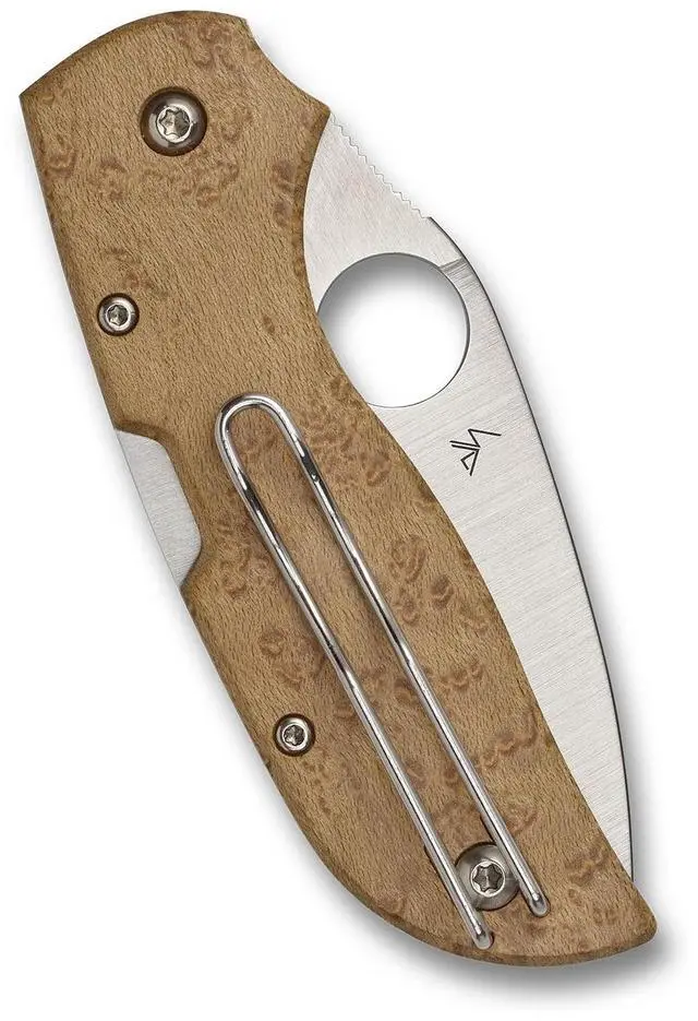 Alt view image 2 of 6 - Spyderco C152WDP Chaparral Birdseye Maple Folding Pocket Knife, 2.79in Blade