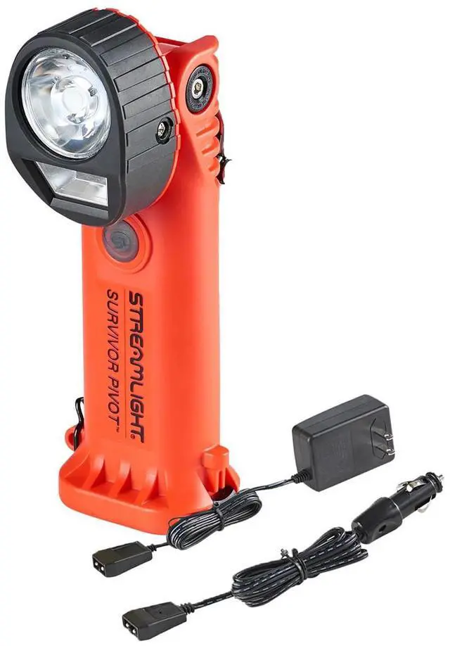 Main image of Streamlight Survivor Pivot USB LED Flashlight with Magnet, 120/DC, 325 Lumens, Orange