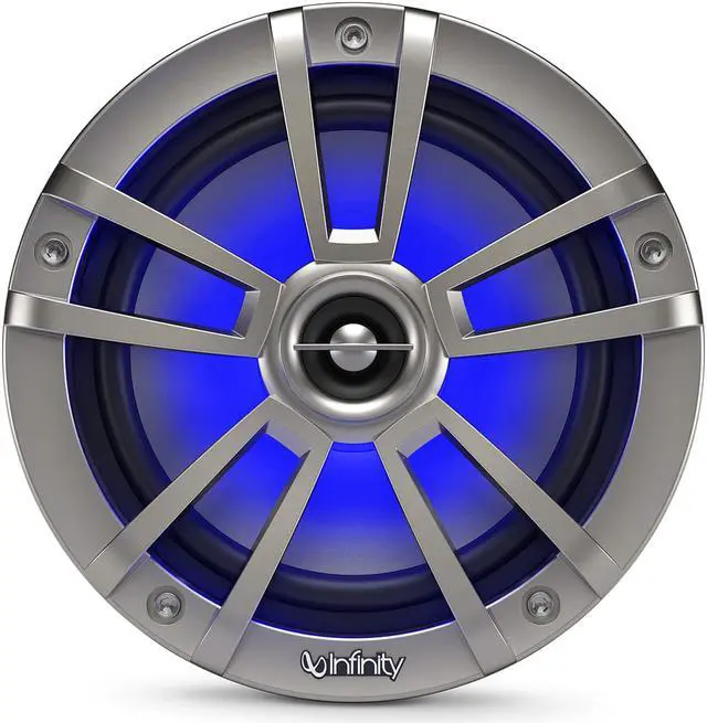 Alt view image 5 of 20 - Infinity INF622MLT 6.5" Round 225 Watt RGB LED Illuminated Marine Speakers - Titanium (Pair)