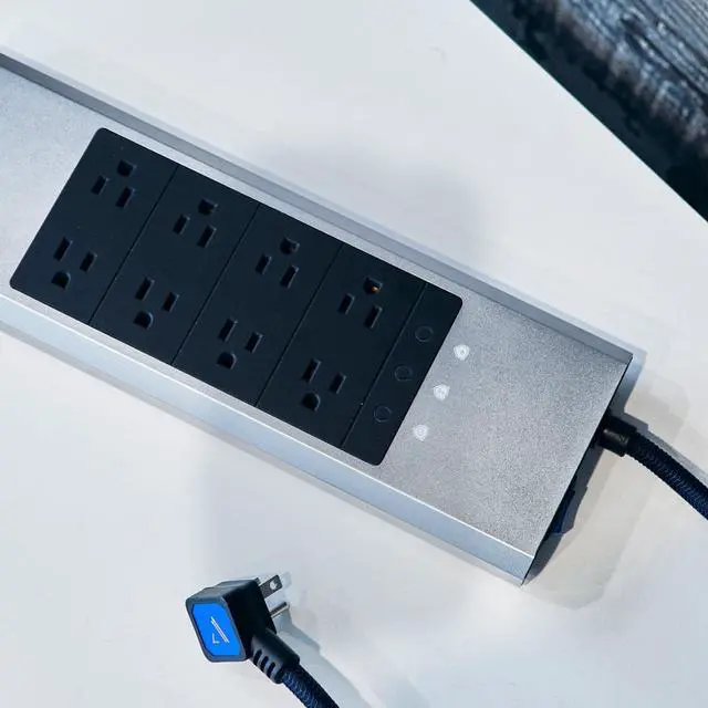 Alt view image 7 of 17 - Austere V Series Power 8-Outlet With Omniport USB \\ 3,000 Joules, PureFiltration, Flameless MOV, Overcurrent Protection, SmartFit Outlets, WovenArmor Cable & Component Guarantee