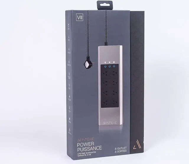 Alt view image 11 of 20 - Austere VII Series Power 8-Outlet With 45W USB-C PD port Omniport USB \\ 4,000 Joules, PureFiltration, Flameless MOV, Overcurrent Protection, SmartFit Outlets, WovenArmor Cable & Component Guarantee