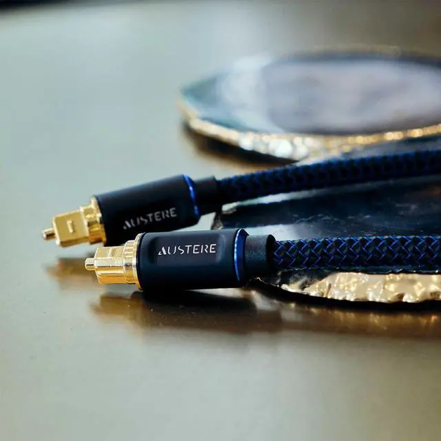 Alt view image 7 of 12 - Austere V Series Optical Audio Cable 2.0m \\ Pure Gold Connectors, Precision-Polished Termination for Digital Audio Accuracy, aDesign Precision LinkFit Housing & WovenArmor Cable