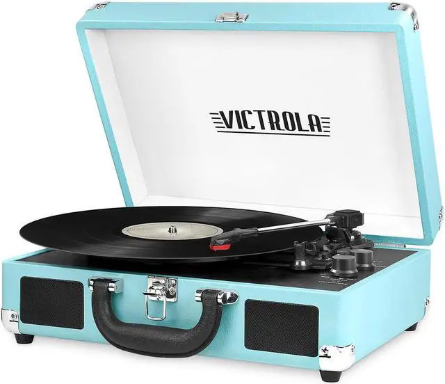 Alt view image 10 of 14 - INNOVATIVE TECHNOLOGY INN-VSC-550BT-TRQ BLUETOOTH SUITCASE TURNTABLE IN TURQUOIS