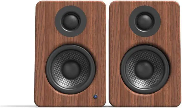 Alt view image 9 of 12 - Kanto YU2 100W Powered Desktop Computer Speakers with Built-in USB DAC, 3/4" Silk Dome tweeters and 3" composite drivers - Pair (Walnut)
