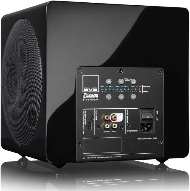 Alt view image 7 of 16 - SVS 3000 Micro Subwoofer (Piano Gloss Black) | Active Dual 8-in Drivers, 800 Watt RMS, Sealed Cabinet