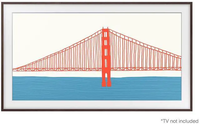 Alt view image 2 of 14 - Samsung Customizable Bezel for Samsung The Frame 75" (Modern Brown)