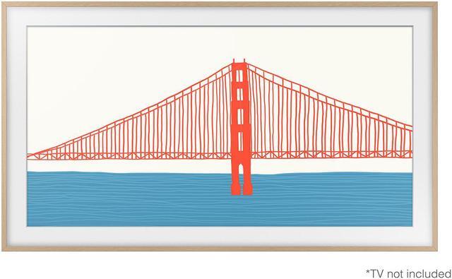 Alt view image 3 of 20 - Samsung Customizable Bezel for Samsung The Frame 55" (Modern Teak)