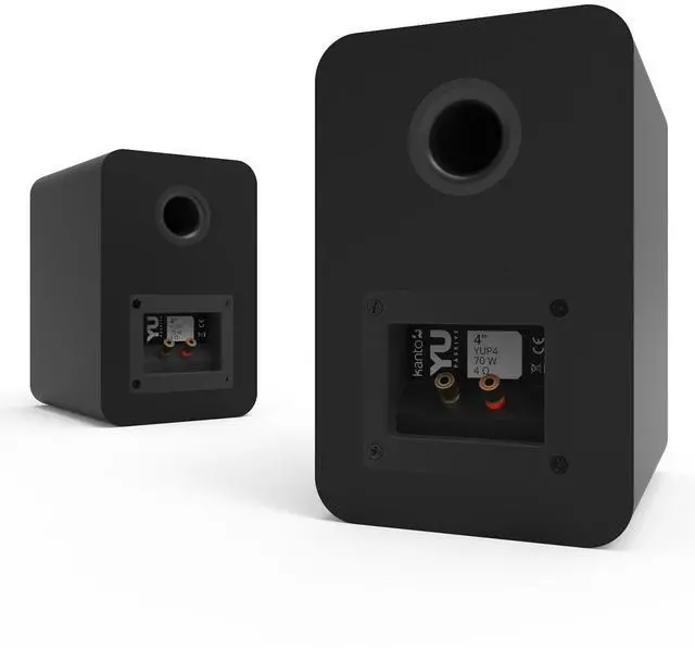 Alt view image 5 of 6 - Kanto YUP4 Passive Bookshelf Speakers with 1" Silk Dome Tweeter and 4" Kevlar Woofer - External Amplifier/Receiver Required - Pair (Black)