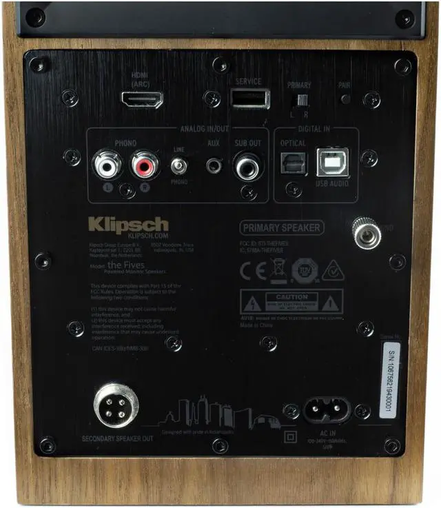 Alt view image 20 of 20 - Klipsch Heritage Wireless The Fives Walnut Home Audio Speaker Pair