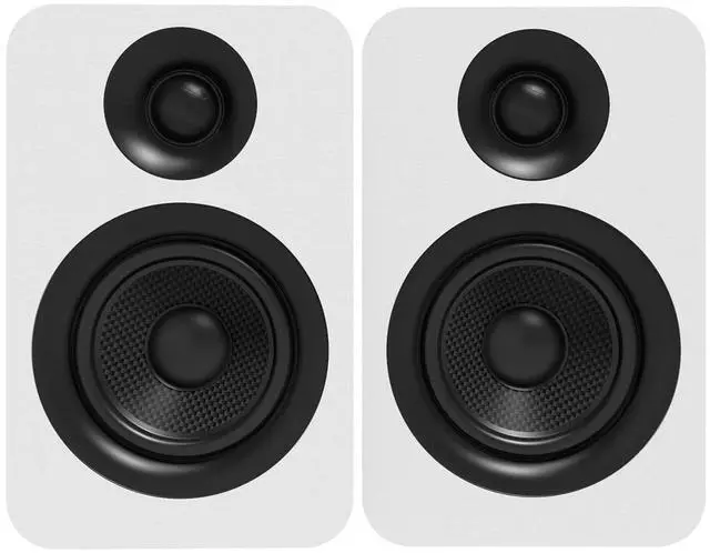 Alt view image 2 of 6 - Kanto YUP4W Passive Bookshelf Speakers with 1" Silk Dome Tweeter and 4" Kevlar Woofer - External Amplifier/Receiver Required - Pair (White)