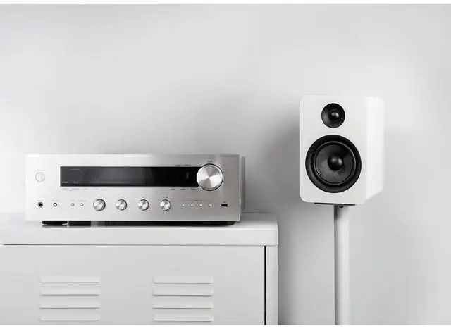 Alt view image 6 of 6 - Kanto YUP6W Passive Bookshelf Speakers with 1" Silk Dome Tweeter and 5.25" Kevlar Woofer - External Amplifier/Receiver Required - Pair (White)