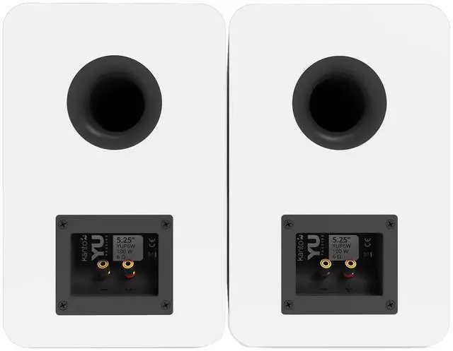 Alt view image 4 of 6 - Kanto YUP6W Passive Bookshelf Speakers with 1" Silk Dome Tweeter and 5.25" Kevlar Woofer - External Amplifier/Receiver Required - Pair (White)