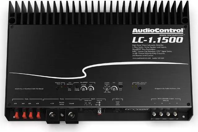 Alt view image 13 of 20 - AudioControl LC-1.1500 Mono Subwoofer Amplifier