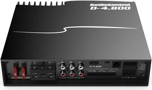 Alt view image 9 of 20 - AudioControl D-4.800 High-Power 4 Channel DSP Matrix Amplifier with Accubass