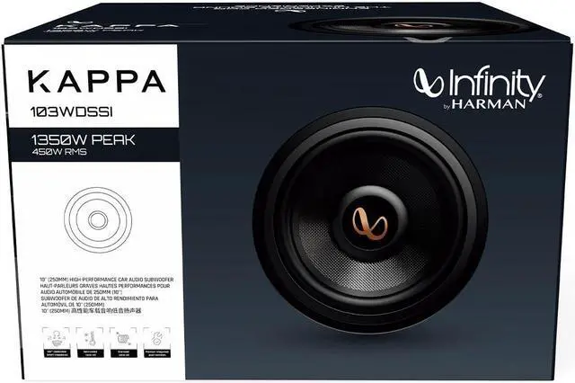 Alt view image 3 of 5 - Infinity Kappa 103WDSSI 10" (250mm) High-Performance Car Audio Subwoofer - Each