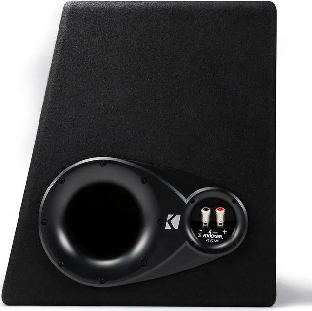Alt view image 9 of 11 - Kicker Comp 12" 300W 4 Ohm Carpeted Vented Loaded Subwoofer Enclosure | 43VC124