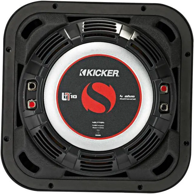 Alt view image 9 of 10 - kicker 46l7t102 car audio l7t shallow mount 10" sub square l7 subwoofer l7t102