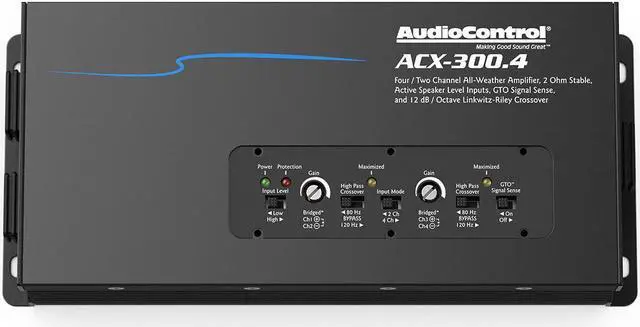 Alt view image 16 of 20 - AudioControl ACX-300.4 Powersports/Marine 4-Channel Amplifier, 50 Watts RMS x 4