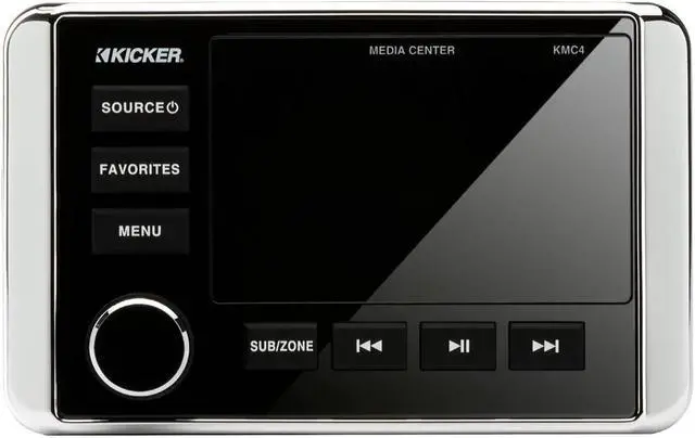 Alt view image 2 of 13 - Kicker 46KMC4 Marine Dual-Zone Stereo Receiver with Bluetooth
