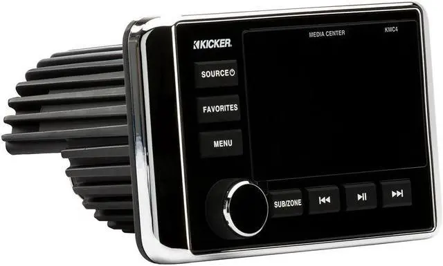 Alt view image 3 of 13 - Kicker 46KMC4 Marine Dual-Zone Stereo Receiver with Bluetooth