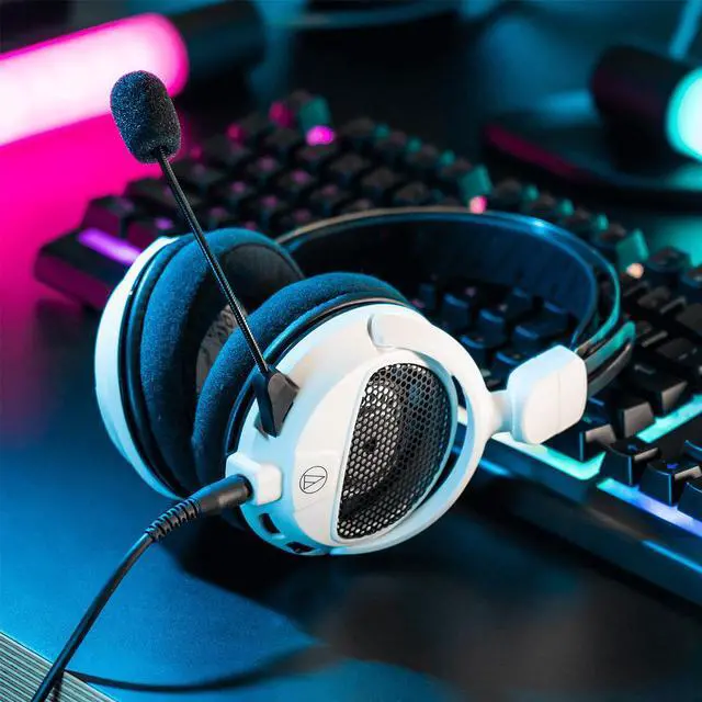 Alt view image 8 of 18 - Audio Technica High-Fidelity Open Back Gaming Headset - White