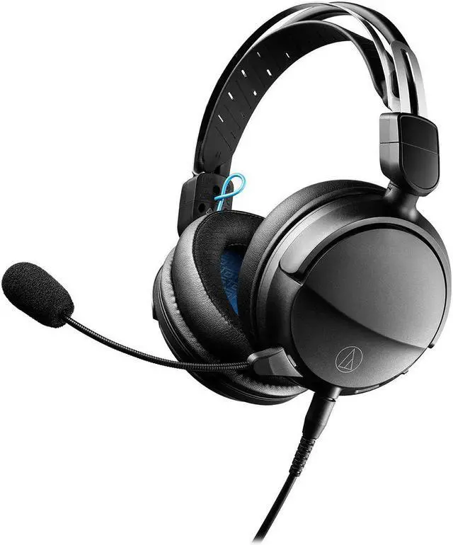 Alt view image 2 of 14 - Audio Technica High Fidelity Closed Back Gaming Headset - Black