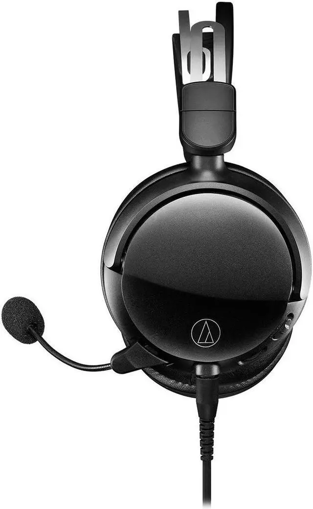 Alt view image 4 of 14 - Audio Technica High Fidelity Closed Back Gaming Headset - Black