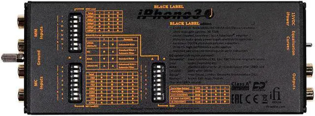 Alt view image 6 of 15 - iFi Micro iPhono3 Black Label Phonostage/Preamplifier Compatible with MM and MC Cartridges - Turntable/Home Theater System Audio Upgrade