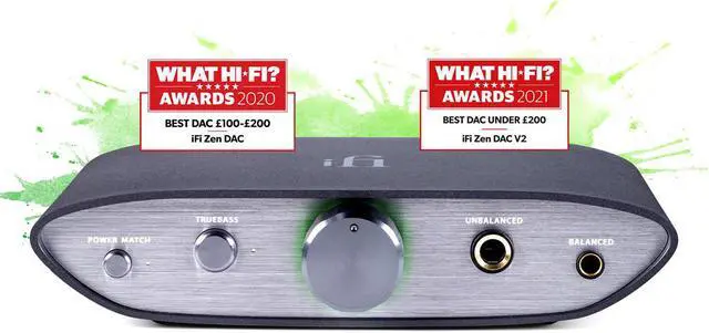 Alt view image 16 of 18 - iFi Zen DAC V2 Desktop Digital Analog Converter with USB 3.0 B Input only / Outputs: 6.3mm Unbalanced / 4.4mm Balanced / RCA - MQA DECODER - Audio System Upgrade (Unit only)