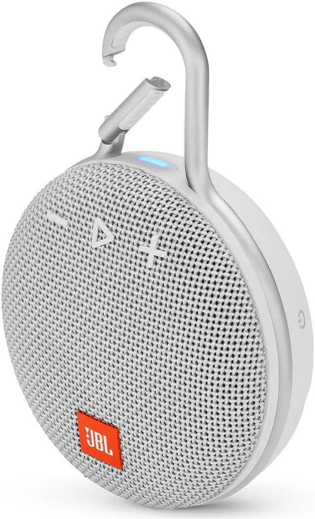 Alt view image 6 of 20 - JBL Clip 3 Portable Bluetooth Waterproof Speaker (White)