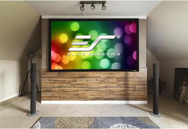 Alt view image 14 of 19 - Elite Screens SableFrame ER100WH2 Fixed Frame Projection Screen - 100" - 16:9 - Wall Mount