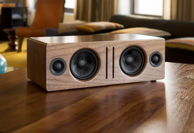 Alt view image 8 of 20 - Audioengine B2 Premium Wireless Speaker (Walnut)