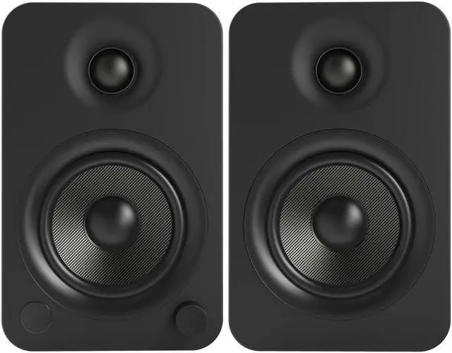 Alt view image 3 of 12 - Kanto YU4 Powered Bookshelf Speakers with Built-In Bluetooth - Pair (Matte Black)