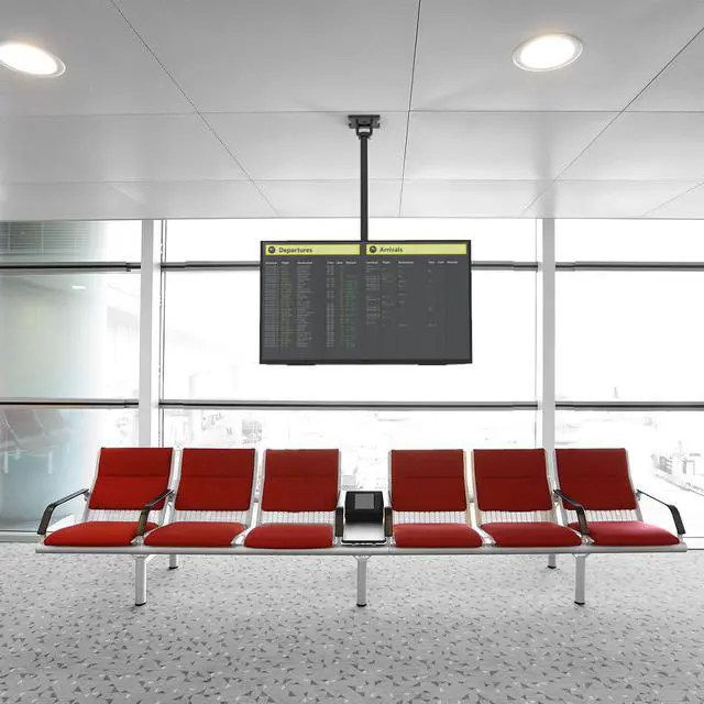 Alt view image 6 of 19 - Kanto CM600 Full Motion Telescopic Ceiling TV Mount - Black