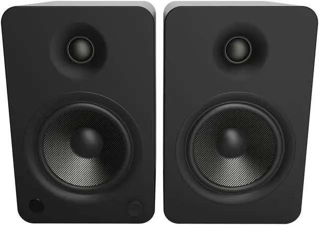 Alt view image 2 of 13 - Kanto YU6 Powered Bookshelf Speakers with Built-In Bluetooth - Pair (Matte Black)