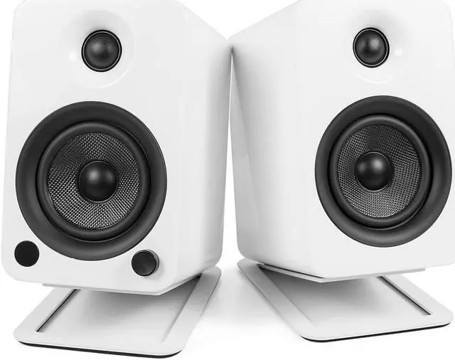 Alt view image 10 of 20 - Kanto S4 Desktop Speaker Stands for Midsize Speakers, White