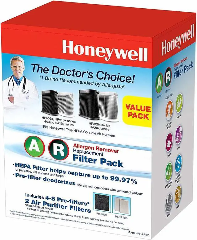 Alt view image 4 of 7 - Honeywell  HRF-R2  True HEPA Replacement Filter R - 2 Pack