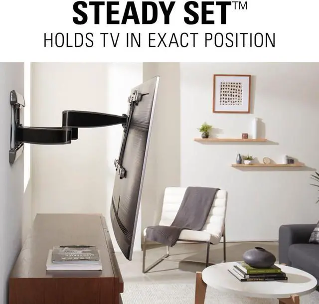 Alt view image 2 of 11 - Sanus VLF728 Large Full Motion TV Mount for 42" - 90" TV (Black)