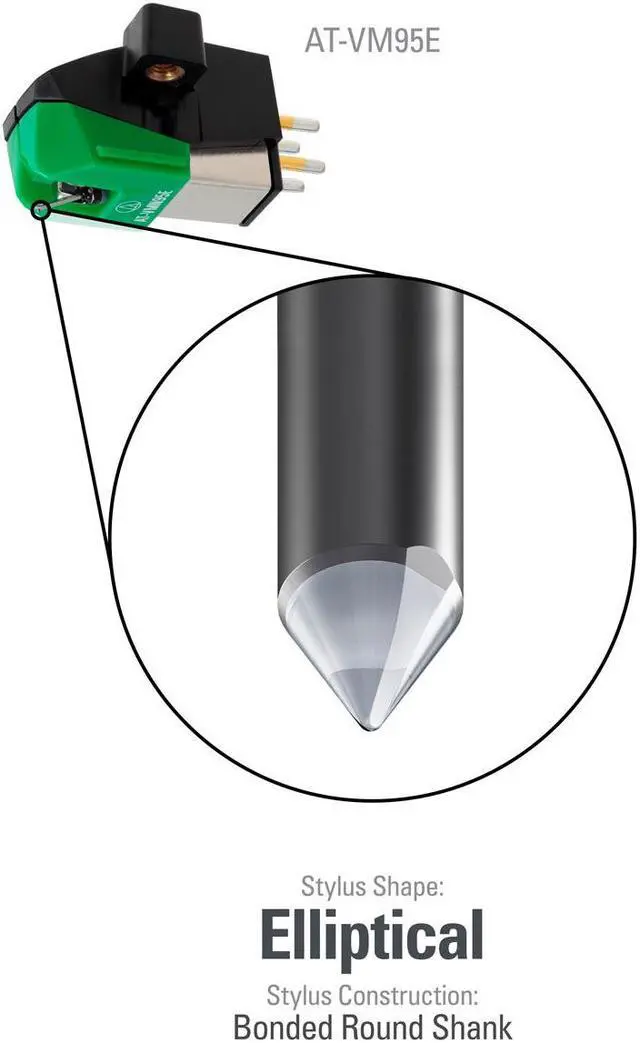 Alt view image 2 of 20 - Audio Technica AT-VM95E Dual Moving Magnet Cartridge