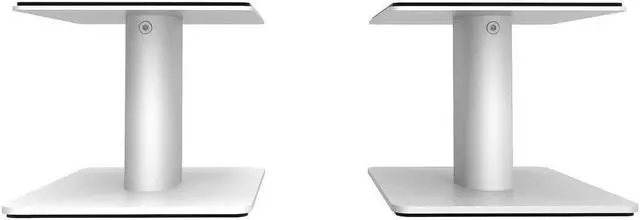Alt view image 2 of 14 - Kanto SP6HD 6" Tall Universal Desktop Speaker Stands with Integrated Cable Management, White