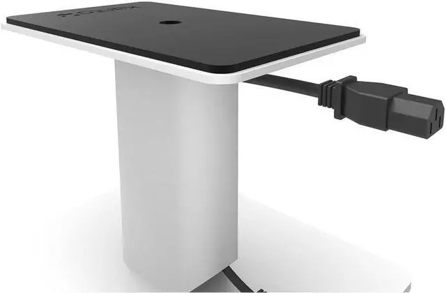 Alt view image 7 of 14 - Kanto SP6HD 6" Tall Universal Desktop Speaker Stands with Integrated Cable Management, White