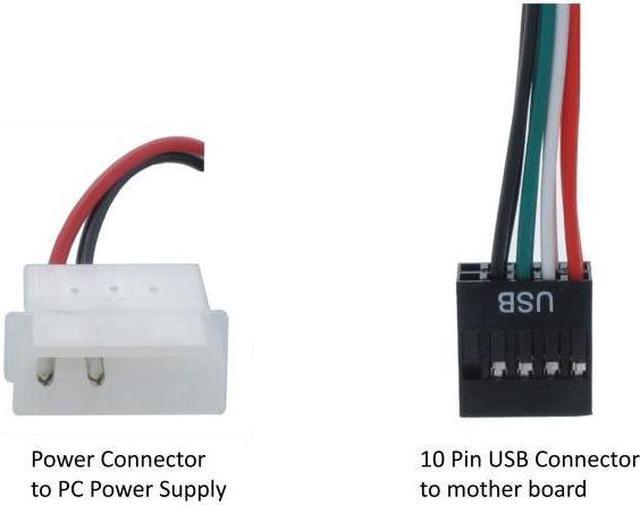 Alt view image 3 of 5 - SEDNA - 10 Port Front Panel USB 2.0 Hub (3.5")