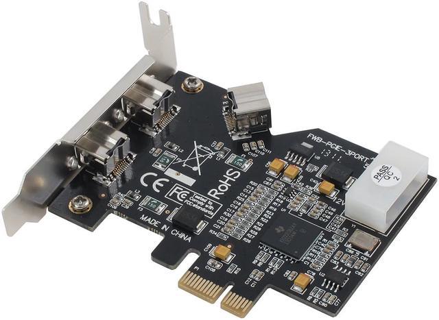  SEDNA - PCI-Express IEEE 1394b FireWire 3 Port Controller Card  (2 External + 1 Internal) : Electronics