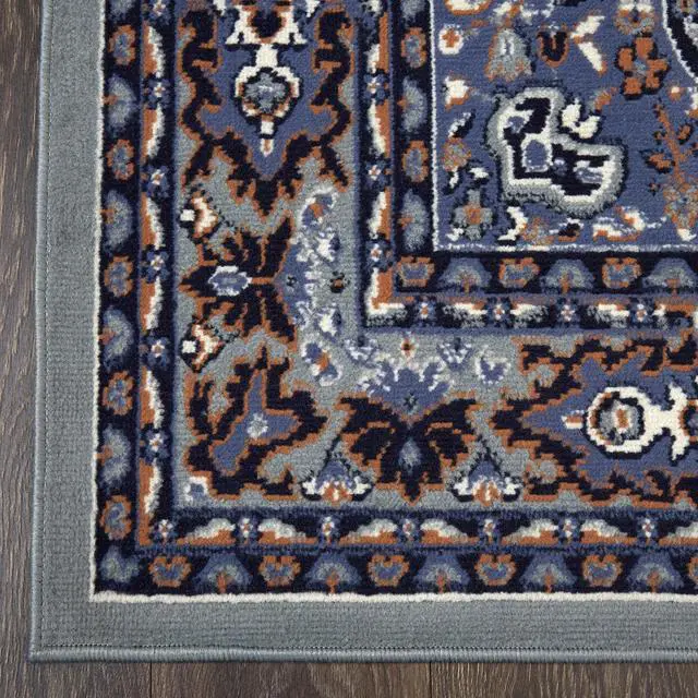 Alt view image 4 of 5 - Home Dynamix Premium Sakarya Traditional Medallion Border Area Rug, Country Blue, 21"x35" Rectangle