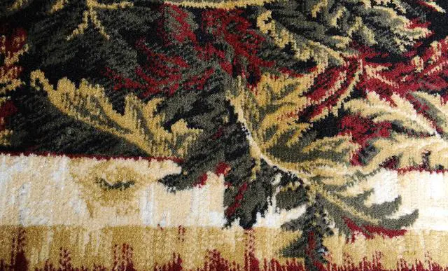 Alt view image 4 of 4 - Home Dynamix Tropical Black Nature Print Leaves Ferns Area Rug -  Actual 5' 2" x 7' 2"