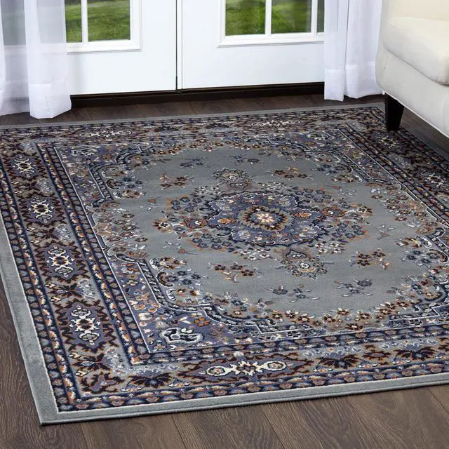Alt view image 2 of 5 - Home Dynamix Premium Sakarya Traditional Medallion Border Area Rug, Country Blue, 21"x35" Rectangle
